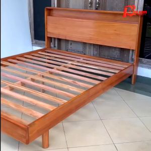 Red Sun Tempat Tidur Dipan Ranjang Bed Minimalis Kayu Solid Mewah Furniture Mebel Jepara