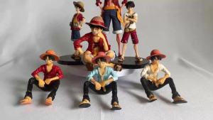 Bandai | #$Anime One Piece figurine Luffy smiling 10~26CM PVC Action Figures Model Cartoon Model Toy oys ForChristmas Gift Birthday