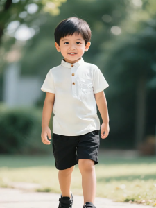 LJMOFA Kids Botton Shirt for Boy 2-8 Yrs Soft Cozy Cotton Casual Shirt for Kids Boy
