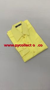 KEMEJA PENGAWAS LENGAN PANJANG KUNING COTTON - FH019