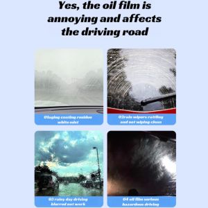 Glass Oil Film Cleaner Car Glass Coating Polish Oil Remover Car Windscreen Cleaner Spray玻璃油膜去除剂