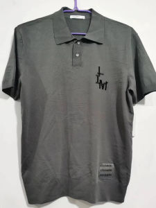 Mens Summer Casual Knitted Short Sleeve Polo Shirt Breathable Flip-Collar Fashionable Business Gentleman Style Short Sleeve T-Shirt