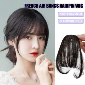 Black Brown French Bangs Clip-on Bangs Hair Accessories Synthetic Fake Bangs Hairpin Clip-on Hair Extensions