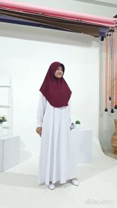 Kerudung anak perempuan Jilbab bergo hamidah Jersey premium Hijab sekolah SD SMP SMA Jilbab instan oval anak