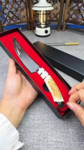 Professional cooking curved knives sharp Damask textured kitchen knives meat slicers fruit knives forged high-hardness knive