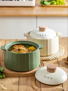 MODERN SWEETHOME | Durable Heat Resistant Gas Stove Safe Ceramic Soup Pot