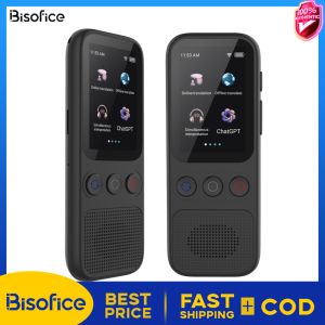 【100% Authentic】Bisofice Portable Language Translator Device with 138 Languages Voice Translating 17 Offline Translation Simultaneous Interpretation Support Voice Video Recording Text / Photo Translate Group Chat