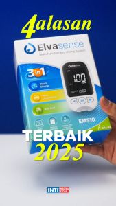 ELVASENSE by KALBE - Alat Cek 3in1 GCU Gula Darah + Kolesterol + Asam Urat | Blood Glucose Cholesterol Uric Acid Multi-Function Monitoring System