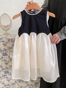 Girl Princess Dress Summer Western Style Kids Vest Pearl Skirt New Arrival Baby Birthday Dress Fairy Dress