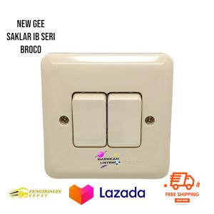 Saklar IB Seri BROCO/Saklar Double BROCO CREAM 6622U/New Gee urea/Saklar Seri ON/OF tembok in bow ..