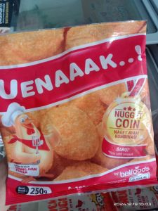 naget coin uenaaak belfoods 250gr (KHUSUS JATIM)(dikemas BUBBLE DAN KARDUS)
