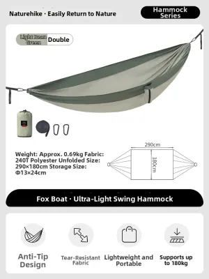 NatureHike | Lightweight Outdoor Hammock For Two People Anti-rollover