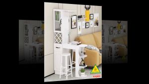 Quầy bar mini quầy bar kiêm vách ngăn phòng khách nhà bếp 4VQB03 ( Không kèm ghế )- NỘI THẤT LẮP RÁP VIENDONGADV