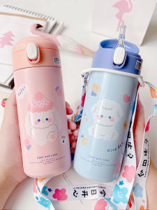 New 2024 Large Capacity Childrens Thermal Cup with Straw for School Boys And Girls Kindergarten And Primary School Special Cup