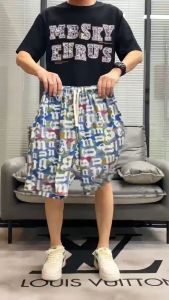 101 HOME กางเกงลำลองแฟชั่นน่ารัก กางเกงขาสั้นสามารถสวมใส่ได้ทั้งชายหญิง ลวดลายสมัยใหม่ใส่สบาย QC-DK8020