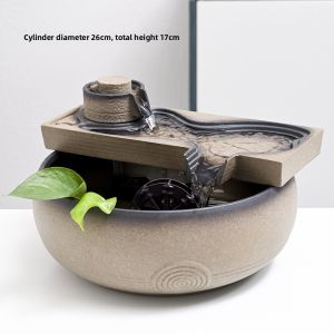 New Chinese Style Landscape Water Feature Desktop Decoration Ceramic Craft Business Office Tea Room Air Humidifier Gift