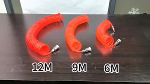 Air Compressor Hose Tube 3-12M Pneumatic Hose Spring Air Pipe Tool ORANGE Spring Trachea