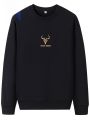 Lormen Men's round Neck Hoodie Long Sleeve Casual Fashion Print Spring New Style Versatile Base Shirt Comfortable Cotton Blend. 