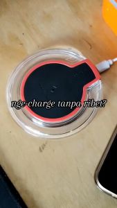 Wireless Charger Adaptor Android IOS Travel fast charging Cepat Mengisi