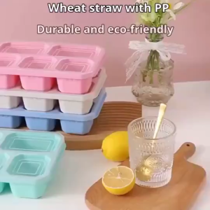 Wheat Straw Eco-friendly Lunch Box With Utensils Portable Picnic Food Fruit Storage Box