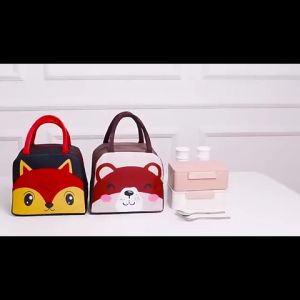 [Choo Choo Toy] Insulated Thermal Cartoon Bento Lunch Box Bag Cute Animal Carry Tote Pouch 便当保温袋 Beg Bekas Makanan - KW54