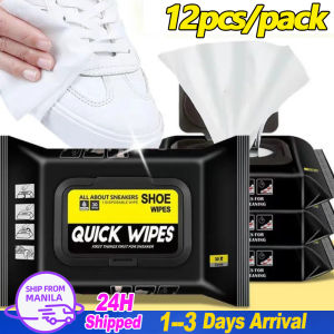 12pcs/pack Disposable Shoe Cleaning Wipes White Shoe Quick Cleaning Tools Shoes Care Sneaker Wipes