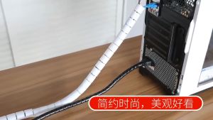 Ống nhựa xoắn dây nhựa quấn gọn bảo vệ dây điện ống ruột gà ruột mèo phi 8mm -20mm màu đen/trắng-ESTLA