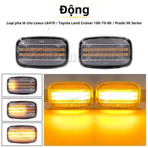 2 Đèn LED Báo Rẽ Động Năng Lượng Cao Cho Toyota Land Cruiser 70/80/100 Series Lexus LX470 Tích Hợp Xi Nhan Tuần Tự