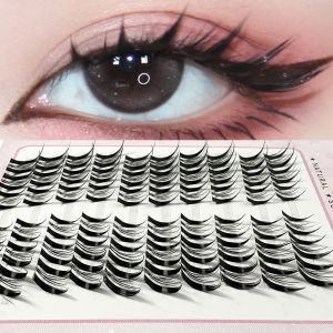 10 Rows Segmented Lashes Fox Fairy C Curl 60Pcs Individual Anime Lash Clusters For Party DIY False Eyelashes Extension