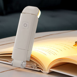 LED Clip Reading Book Light Portable USB Rechargeable Eye Protection Night Lights Night Reading Bookmark Lamps Book Lover Gift