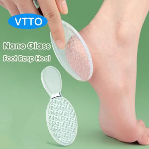 VTto 1 cái dụng cụ dụng cụ chà chân chết cứng loại bỏ chai da Chăm Sóc Tẩy tế bào chết chân chân Dũa Gót Chân hai mặt kính nano