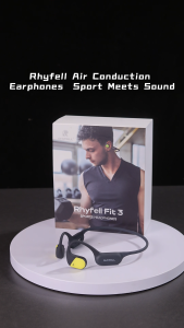 RHYFELL Fit3 Sports Memory Air Conduction Headphones Open Ear Headset IPX5 Waterproof 32G Memory  Long Battery Life ANC Noise Cancelling