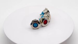 1pc LED Metal Indicator light 22mm flat round Signal lamp 3V 6V 12V 24V 220v screw connect red yellow blue white blue