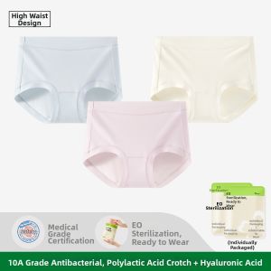 Elderly High Waist Antibacterial Cotton Briefs