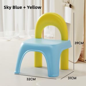 Thickened Plastic Backless Stool Living Room Creative Home Use Childrens Small Stool Cute Square Stool Bathroom Wall Mounted Chair