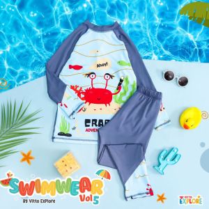 Vitto Explore Setelan Baju Renang Anak Laki Laki Perempuan Plus Hijab