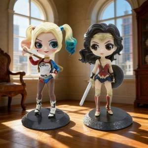 <Available> Anime 15CM Harley Quinn Action Figures PVC Big Eye Wonder Woman Princess Model Doll Girls Toy Ornaments Gift