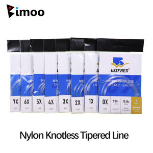 9FT/2.28M 0X~7X Welded Loop Clear Nylon Tippet Line Tapered Leader Fly Fishing Line Fly Line Leader