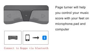 Smart Wireless Bluetooth-compatible Foot Pedal Guitar Sheet Flipping Portable Guitar Page Turner
