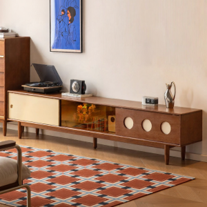 WEISHA | Vintage Bauhaus Real Wood TV Cabinet