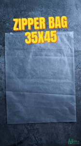 Zipper Bag 35x45 Travel Bag Organizer Plastik Resleting Doff Matte Buram Pouch Eceran
