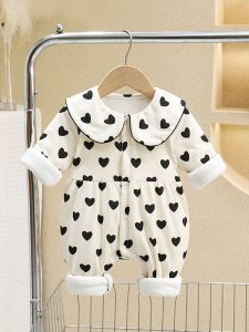 Autumn Winter Baby Romper Thin Cotton Outwear Stylish 6 to 12 Months Girls Clothes Harie Winter Clothes No Seam Cotton