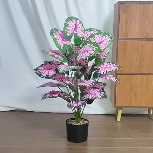 Lá Hồng Nhân Tạo Cây Trong Chậu Hoa Giả Mô Phỏng Cây Cảnh Trang Trí Cho Trang Trí Nhà Tiệc Cưới Cô Dâu Tắm Để Bàn Trang Trí