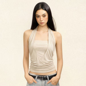 American Style Two-Layer Illusion Halter Top