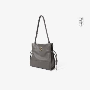 bampo | Genuine Leather Crossbody Bag 2024 New Soft Barrel Bag
