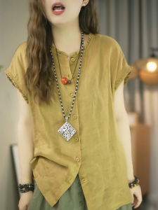 Shalldoer | ชุดสองชิ้นแฟชั่นสำหรับผู้หญิง คอตั้ง แขนสั้น กระโปรงสั้นเอวสูง สีพื้น ฤดูร้อน 2025 คอลเลกชั่นใหม่