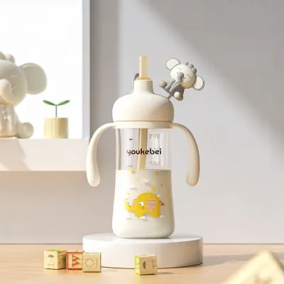 Straw Straight Drinking Bottle for Toddlers