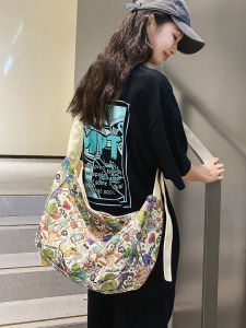 Students Canvas Bag Large Capacity South Korea Girls Crossbody Bag Fashion All-Match Casual Shoulder Bag Mens New Arrival