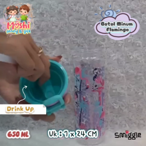 Botol Minum Air Flamingo 630 ml / Tempat Minum Drink Up / Botol Drink Up Anak Perempuan Flamingo