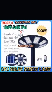 BOSCA 3Years Warranty UFO 1000W Solar Garden Light Solar Street Light Outdoor Solar Light Remote Control Sensor 1000W